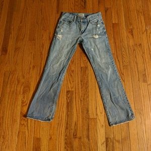 Aeropostale Slim Bootcut Destroyed Jeans